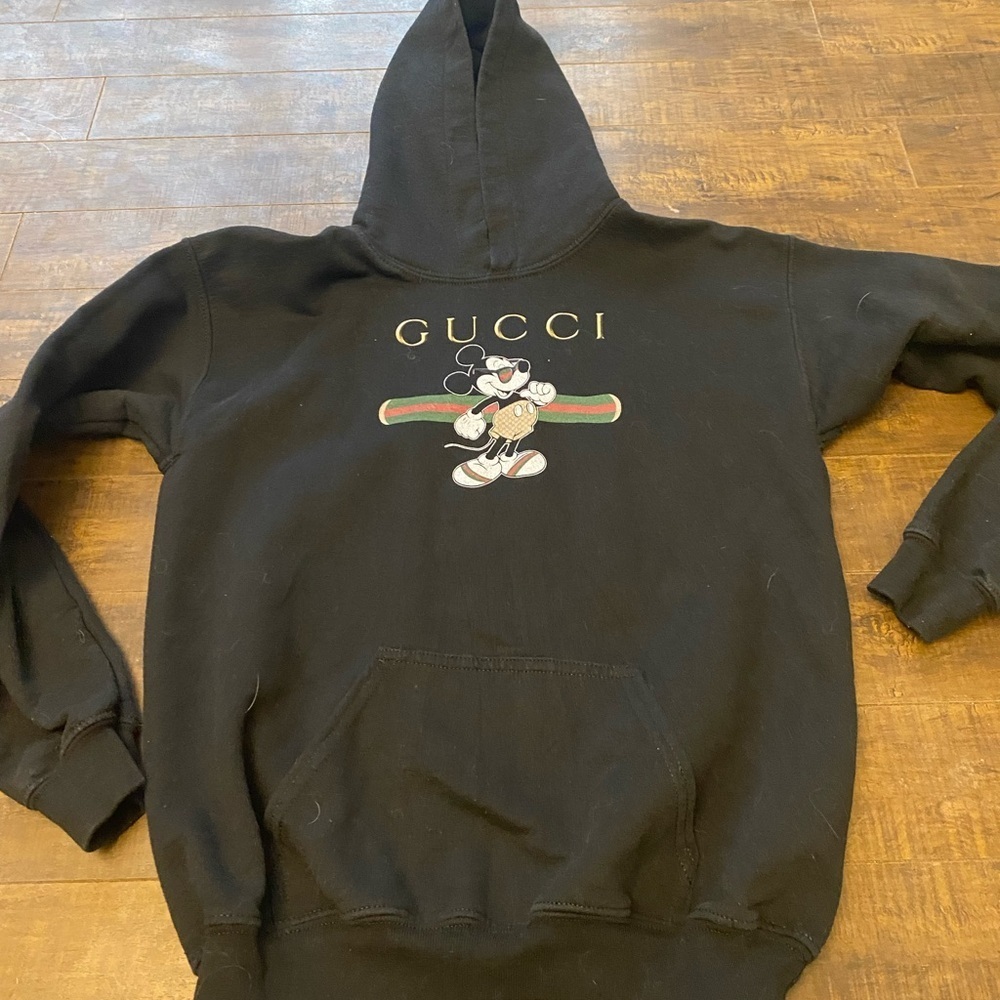 Black Hoodie with Mickey Mouse Design - Picture 2 of 7